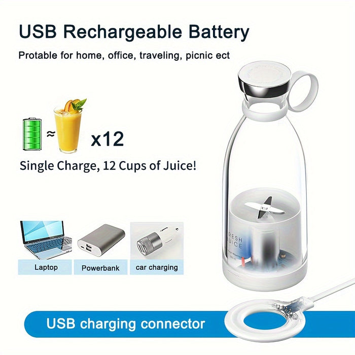 350ml Easy-Carry Cordless Smoothie Maker - Compact & Rechargeable for Healthy Drinks Anywhere