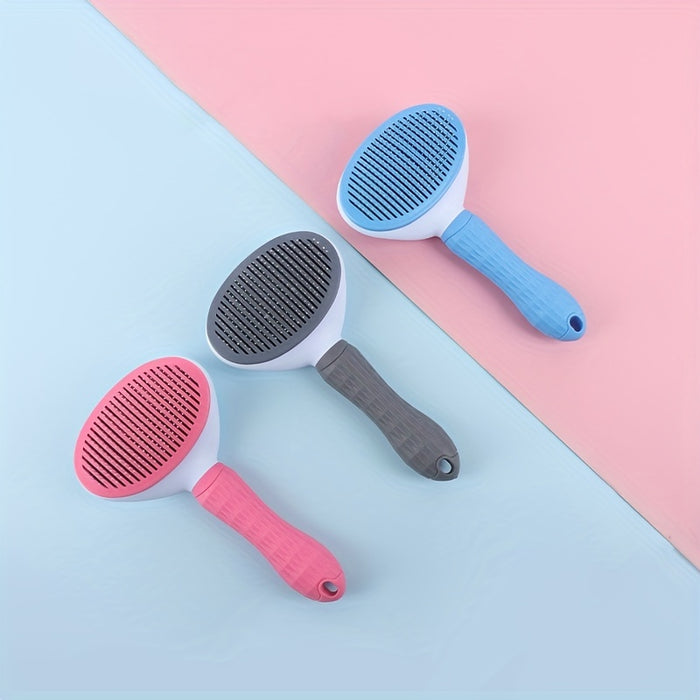 1pc One-Click Cat & Dog Hair Removal Comb with Floating Needle for Easy Pet Grooming