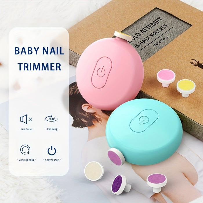 Electric Nail Trimmer, Safety Nail Clipper Set, With Replaceable 6 Grinding Head, Low Noise Handheld Ergonomic Design Beauty Kit, For And Children Adult Toe Nails