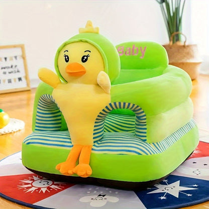 1 Cute Cartoon Youngsters Sofa Chair - Soft, Thickened, Sturdy Green Safe for Youngsters to Safely Learn to Sit And Play - Portable, Space-saving Design