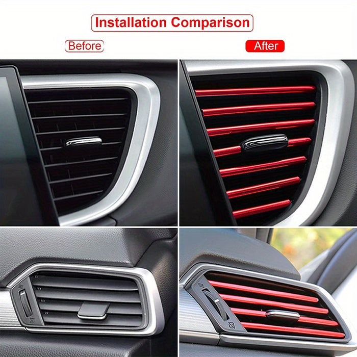 10pcs 10 Pcs Car Air Conditioner Outlet Decorative U-Shape Moulding Trim for Car Styling Door Edge Corner Protector