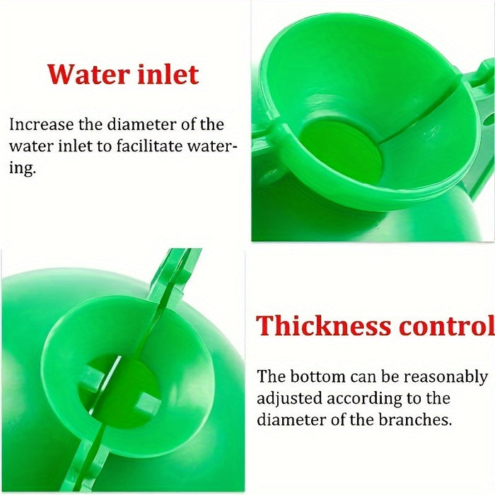 10pcs, 5cm/1.97in Diameter Plastic Plant Rooting Ball Grafting Tool, Green High Pressure Propagation Device For Air Layering And Seedling Cutting, Gardening Supplies