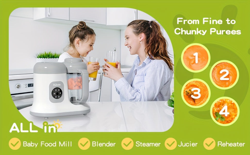 Youngsters Food Maker - Auto Cooking, One Button Control | Processor Steamer Puree Blender for Healthy Homemade Food, White