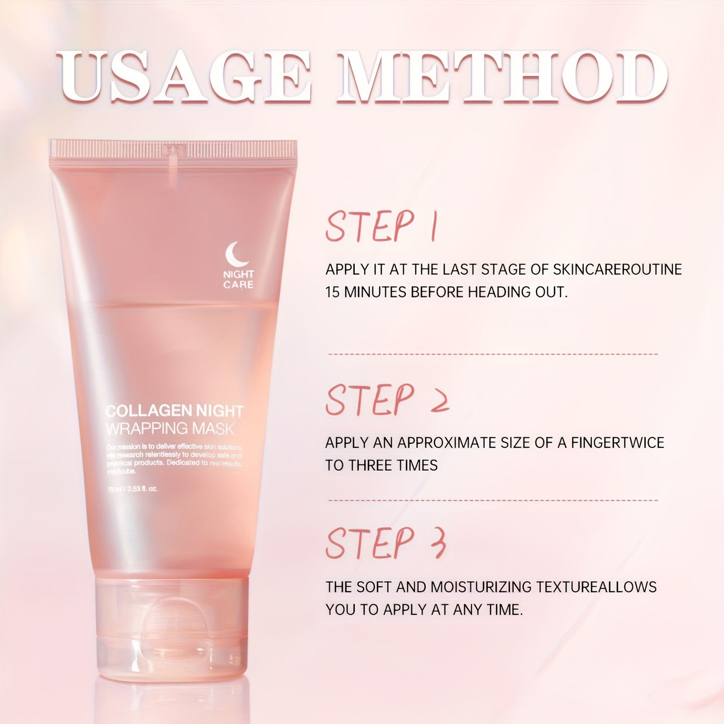 Tyramine Night Mask, Contains Tyramine and Hyaluronic Acid, Collagen, Collagen Mask, Paraben-free, Can Moisturize, Continuous Use Can Improve Skin Quality, Make Skin Feel Smoother, Suitable for Use Before Bed, Suitable for Ho