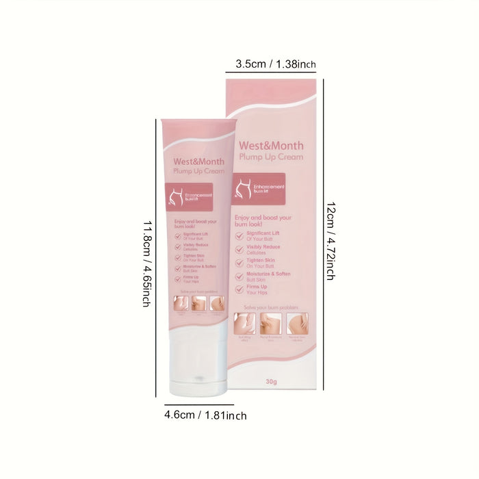 30g Plump Up Cream, Butt Improvement Elasticity Cream, Butt Enhancement Skincare Cream, Body Cream, Skincare Cream, Firming, Enhancing Your Curve, Natural Hip Lifting Technique