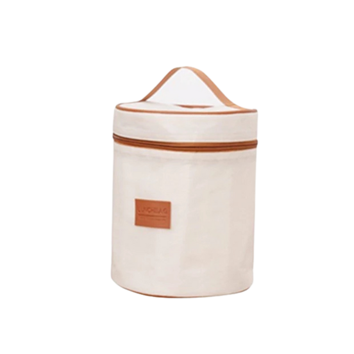 4 Shapes Insulated Thermal Large-capacity Beige Lunch Bags Girls Japanese Bento