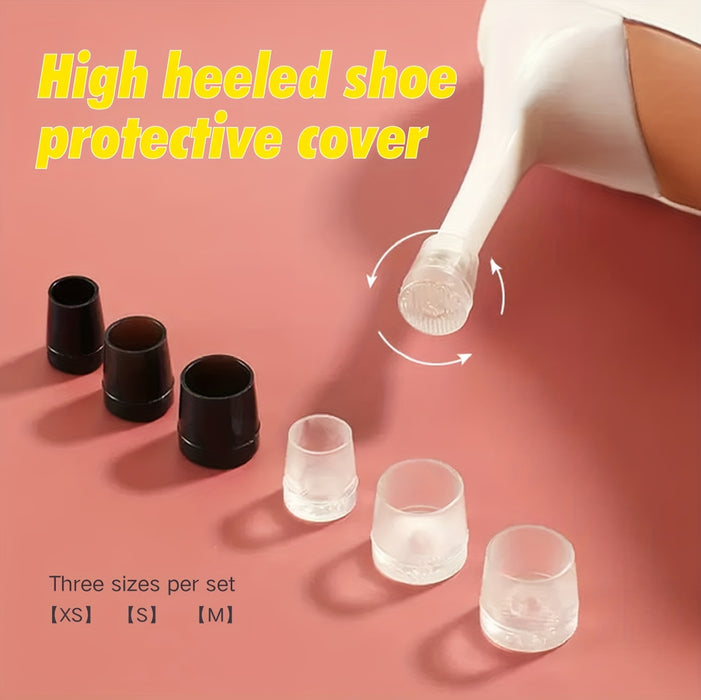 3 Sets High Heel Shoes Heel Protectors Silent Wearable Anti-slip Sound-absorbing Heel Protectors, Grass Wedding Office And Party Anti-slip Heel Protectors