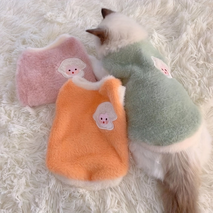 Adorable Autumn And Winter Cat Warm Thick Vest, To Prevent Shedding Christmas Gift