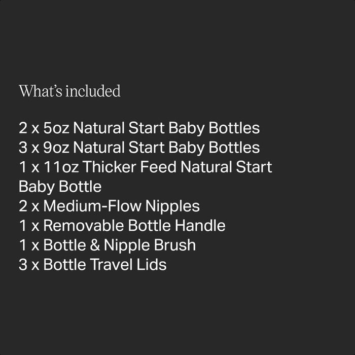 Tommee Tippee Natural Start Grow with Baby BPA Free Bottle 13pcs Set 2 x 5oz 3 x 9oz and 1 x 11oz Slow Medium and Thicker Flow Nipples Removable Bottle Handles