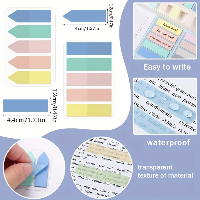 100pcs 100-Pack Portable Sticky Notes: Creative Index Markers & Note Stickers for Students, Index Cards, and Bookmarks