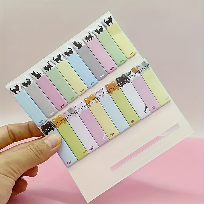 150 Sheets/Pack, Cute Cat-Themed Sticky Notes Set - Perfect for Bookmarking & Memos, Office Essentials