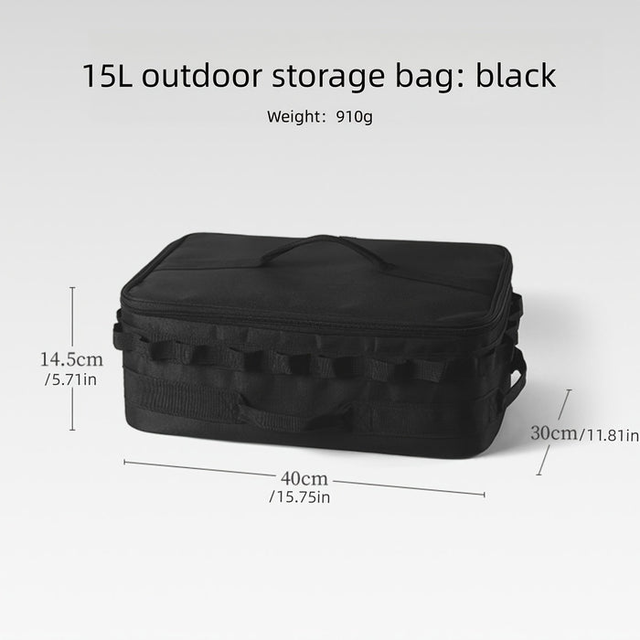 [Large Outdoor Cooking Set] 15L Large Capacity Outdoor Cooking Utensils Set - With Storage Function, Shockproof Picnic Pot And Gas Canister Storage Bag Included - Perfect for Outdoor Party, Camping, Travel