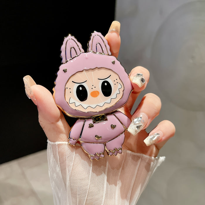 [Cute Animal Design Mounts] Cartoon Character ABS Phone Holder Stickers, Waterproof Adhesive Mounts, Cute Animal Design, with Horizontal and Vertical Support for Makeup Mirror and Mobile Phone