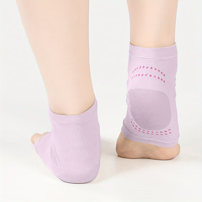 Silicone Moisturizing Heel Sleeves - 1 Pair For Women And Men, Exfoliates, Softens, And Supports Heels, Preventing Cracking