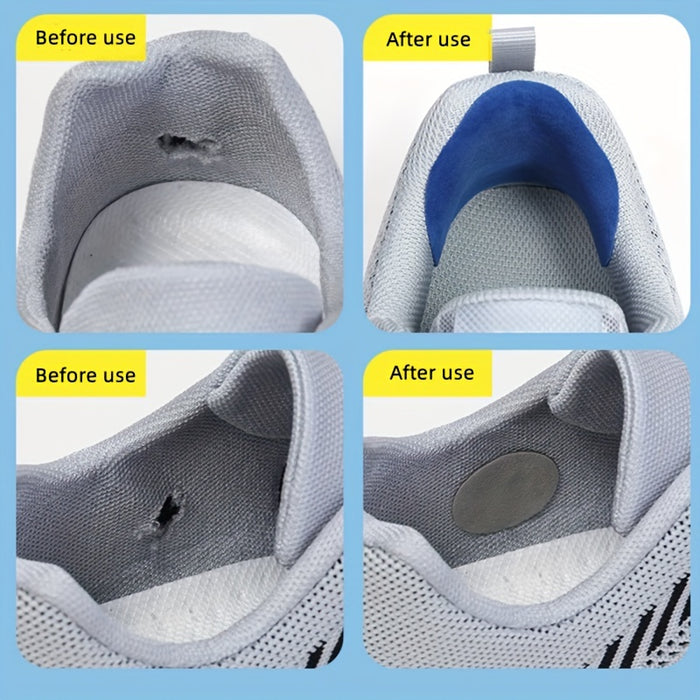 Athletic Shoe Heel Repair Patch - Mesh Upper & Inner Lining Anti-Wear Fabric, Prevents Holes & Cracks, Ideal for Sneaker Restoration, Heel Protection | Snug Fit Design | Textured Surface, Shoe Accessories