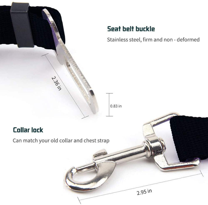 1pc Adjustable Car Seatbelt Harness for Pets, Dog & Cat Safety Seat Belt Lead