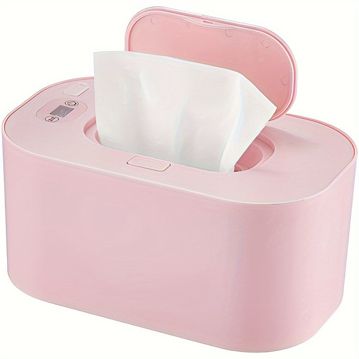 [Adjustable Temperature USB Wipe Warmer] Portable USB Youngsters Wipe Warmer with Adjustable Temperature (40-60°C) - Large Capacity, Smart Dispenser for Youngsters' Comfort & Convenience - Ideal for Home, Car, Travel - Green