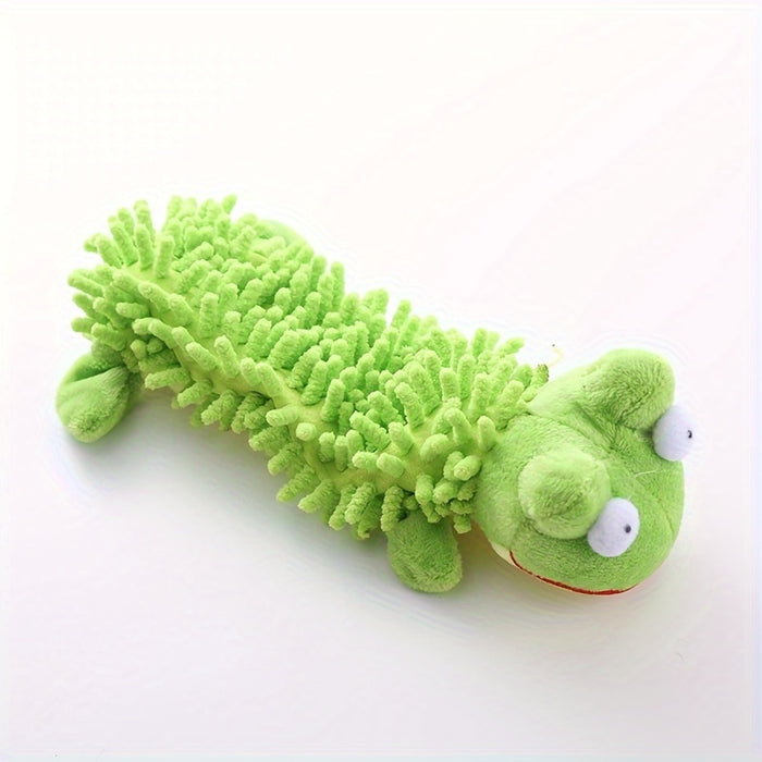 Interactive Plush Dog Toy with Squeaker for Chew & Molar Training - Promotes Playtime & Dental Health