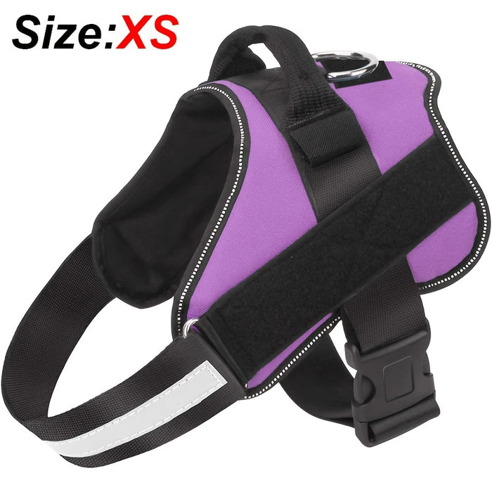 Reflective No-Pull Dog Harness with Breathable Design and Handle for Control and Comfort