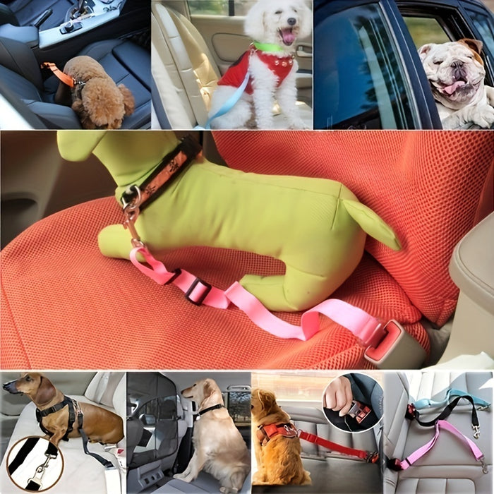 1pc Adjustable Car Seatbelt Harness for Pets, Dog & Cat Safety Seat Belt Lead