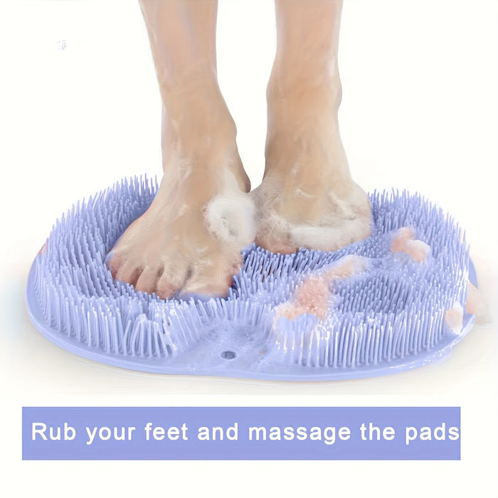 1pc Unscented Alcohol-Free Shower Foot Scrubber - Promotes Circulation, Exfoliates, Manual Operation, No Batteries, Bathroom Accessory