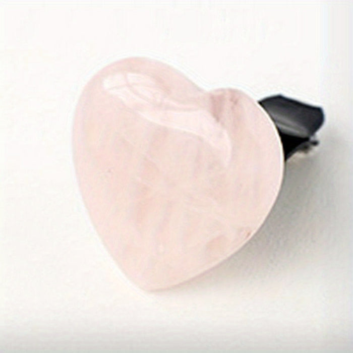 1pc Natural Quartz Crystal Car Vent Clip, Star Moon Heart Shape, Non-Electric Auto Air Vent Decoration, Ideal for Christmas Halloween Graduation Juneteenth Gifts