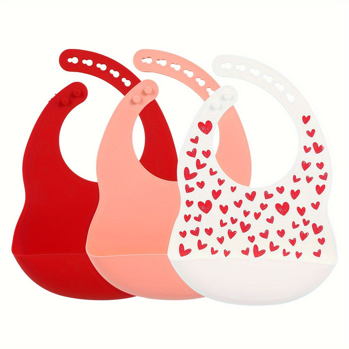 6pcs/3pcs/2pcs Combination Silicone Youngsters Bibs, BPA Free, Waterproof and Soft, Adjustable, Easy to Fold and Clean Youngsters Feeding Bibs, Suitable for Home Feeding