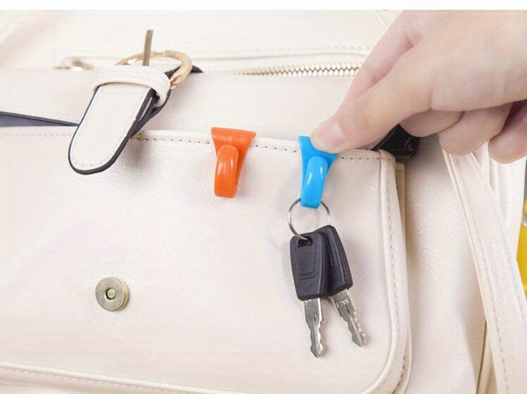 2pcs Keys Clips Plastic Bag Hook Keys Clips Keys Holder Hook Folder For Purse Handbags Backpacks