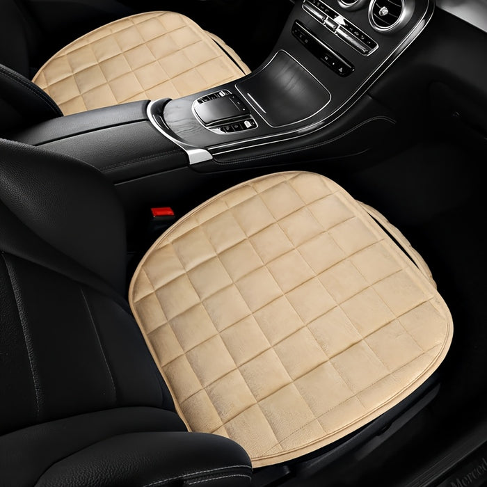 1pc Universal Oval Car Seat Cover, Anti-Slip, Breathable Polyester Fiber, Soft Sponge Filled, Lightweight, Portable, All-Season Vehicle Seat Protector, Hand Wash/Dry Clean Safe