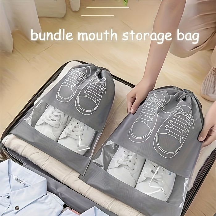 1pc Durable Travel Shoe Storage Bag with Drawstring Closure, Anti-Yellowing, Moisture-Proof, Dust-Free Protection for Shoes