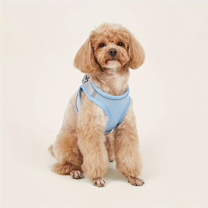Soft Mesh Pet Harness for Small Dogs: Comfy & Safe Reflective Vest for Walking