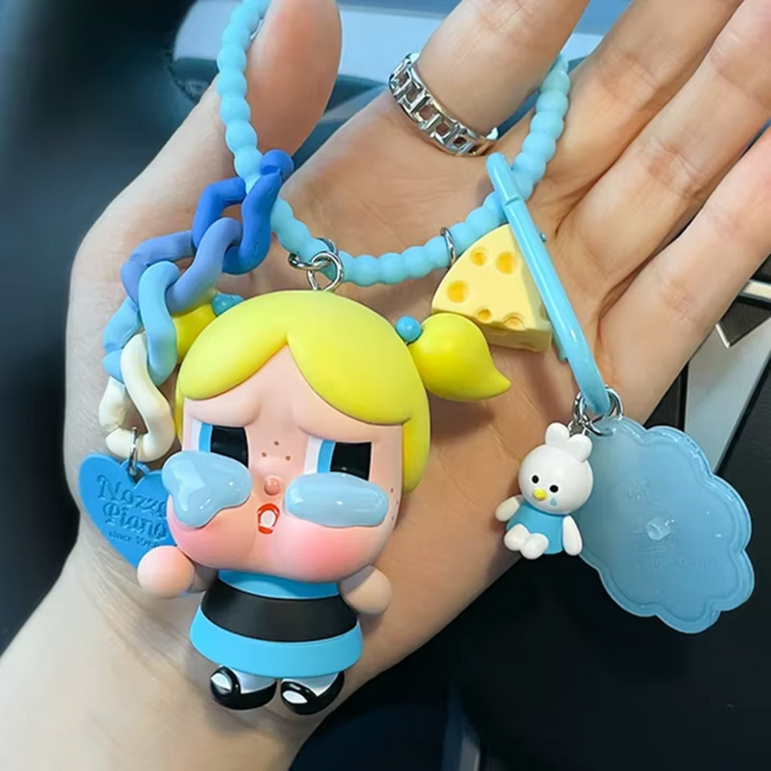 Crybaby Power-puff Girls Cartoon Car Key Pendant Bag Keychain Doll Kawaii Backpack Decoration Doll