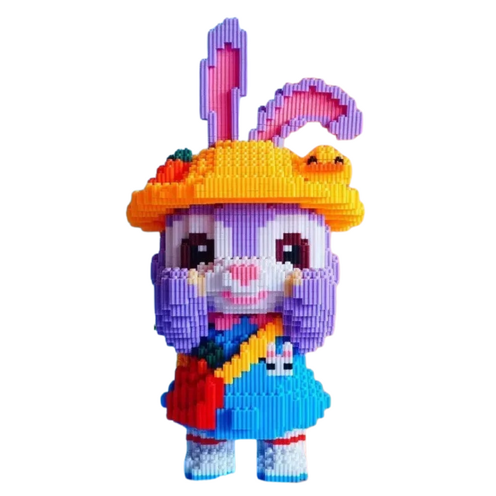 Cute Rabbit Building Block Toy Small Particle Brick Diy Children's Assembly Toy 3D Model Decorations Kids Gift