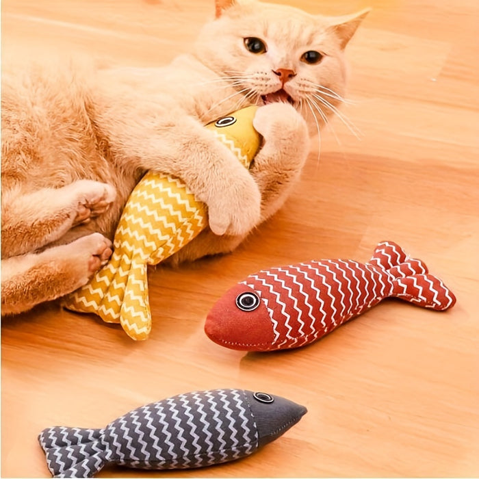 Durable Plush Cat Toy: Realistic Pillows for Indoor & Outdoor Teeth Grinding