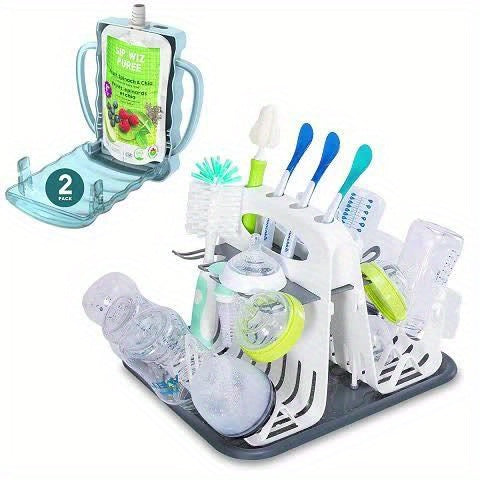 Multifunctional Baby Bottle Drying Rack And Two Juice Box Combination, Pacifier Drying Rack, Straw Spoon And Fork, Christmas, Halloween, Thanksgiving Gift, New Year Gift, Valentine'S Day Gift