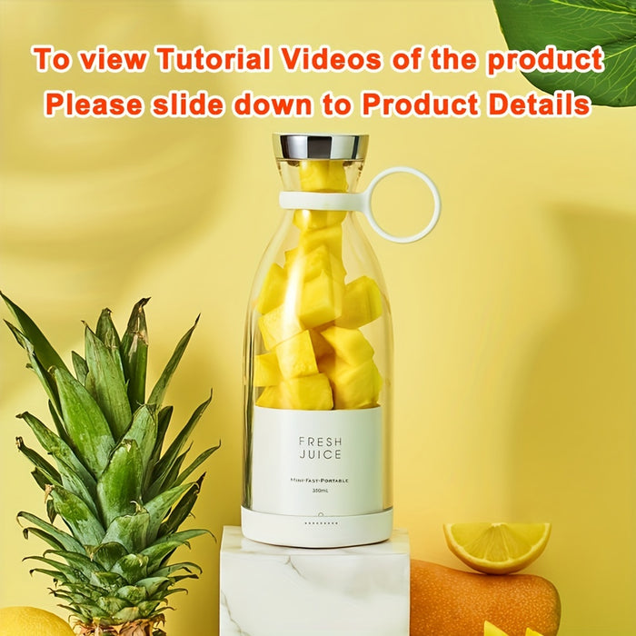 350ml Easy-Carry Cordless Smoothie Maker - Compact & Rechargeable for Healthy Drinks Anywhere