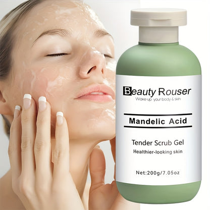 Mandelic Acid Cleansing Gel with Aloe and Rose Extract - Gentle, Moisturizing Face and Body Scrub, Deep Pore Cleansing, Unclogs Skin, Alcohol-Free, Suitable for All Skin Types,
