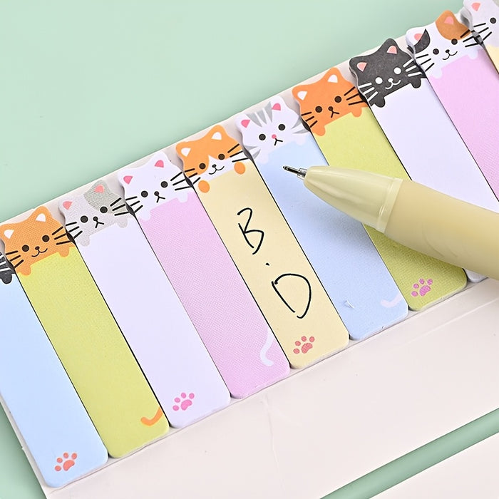 150 Sheets/Pack, Cute Cat-Themed Sticky Notes Set - Perfect for Bookmarking & Memos, Office Essentials