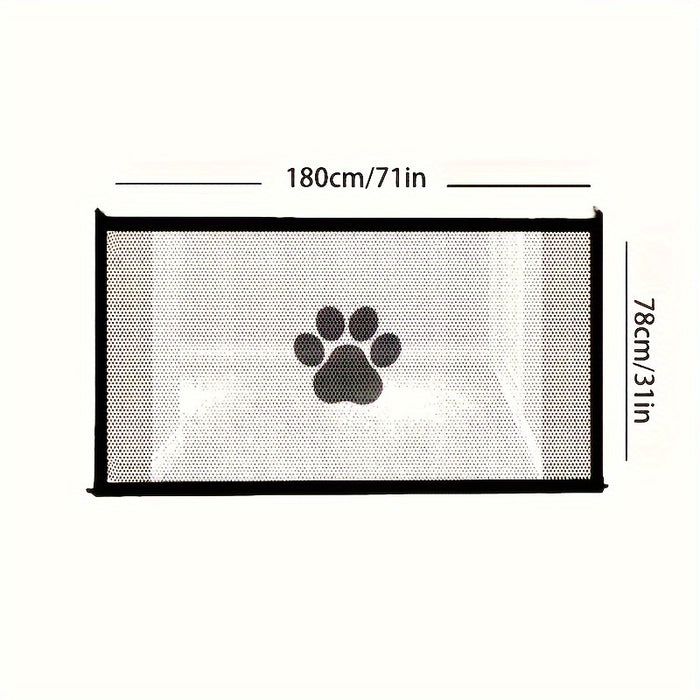 Secure Portable Pet Safety Gate For Doorways - Quick-Fold Mesh Fence For Small Dogs - Adjustable, Childproof, Durable Design For Hallways, Doorways, And Staircases Safety Christmas Gift