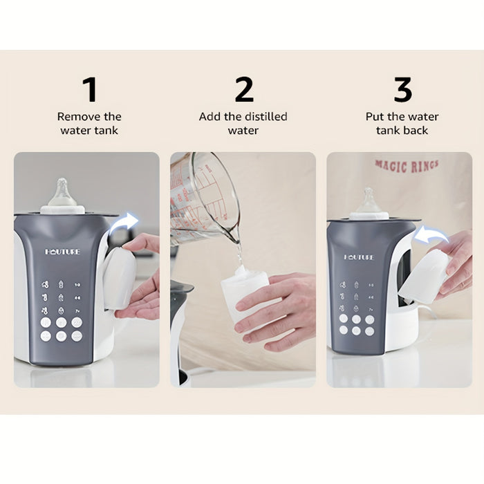 HAUTURE 8-in-1 Fast Bottle Warmer, Bottle Warmer for Breast milk and Formula, Auto Water Refill Accurate Temp Control, with Timer, Defrost, Sterilizing, Keep Warmer for All Bottles