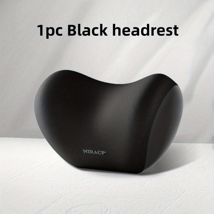 1pc Memory Foam Car Neck and Lumbar Pillow - Comfortable Support for Headrest and Back Cushion - Ideal for Drivers and Passengers