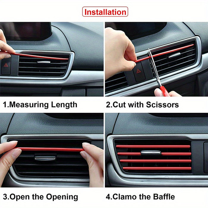 10pcs 10 Pcs Car Air Conditioner Outlet Decorative U-Shape Moulding Trim for Car Styling Door Edge Corner Protector