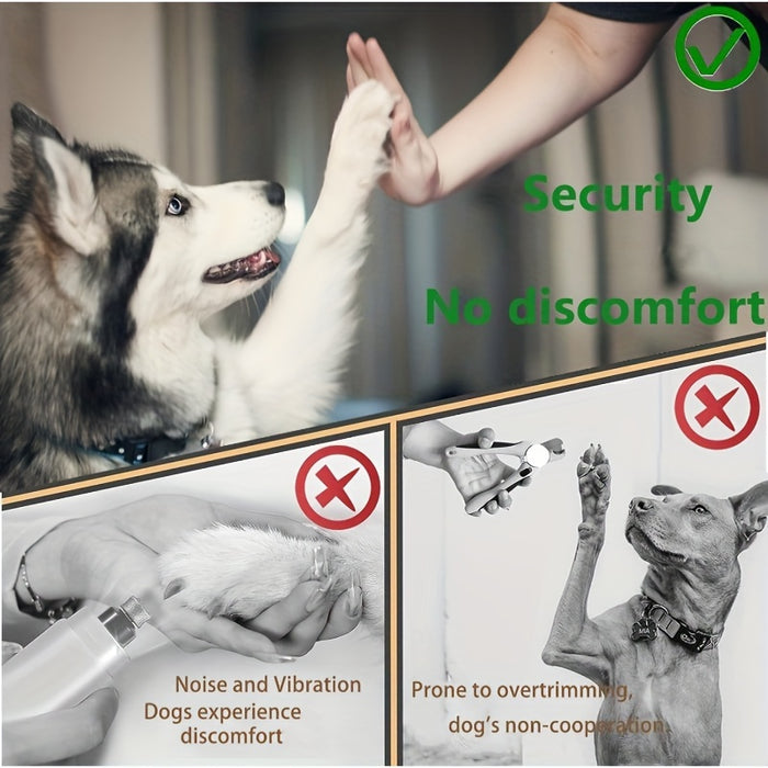 Stress-Free Dog Nail Grooming File – Scratch Board for Easy, Gentle Trimming with Black Abrasive Surface & Wooden Handle – Perfect for All Dog Breeds