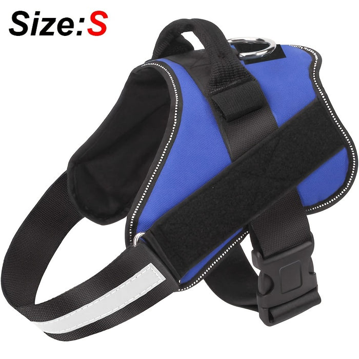Reflective No-Pull Dog Harness with Breathable Design and Handle for Control and Comfort