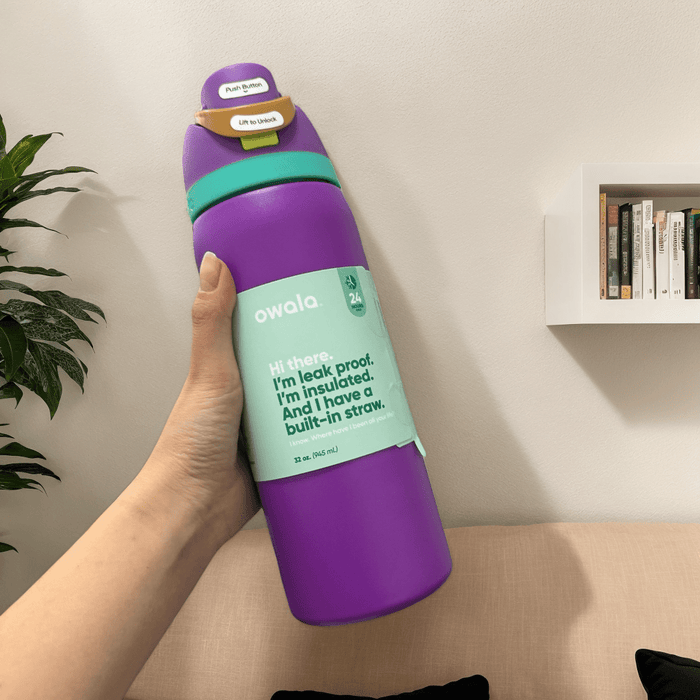 Owala freesip 32oz Stainless Steel Vacuum Insulated Tumbler with Straw Lid & Handle - Double-Wall Thermal Cup, Leakproo Travel, Office Reusable Insulated Bottle for Hot/Cold Drinks, Gym, Travel, Office Available in multiple c