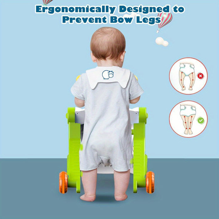 5 in 1 Baby Walker Sit-to-Stand Toys, Learning Walker for Boys Girls Toddler, Multifunctional Educational Activity Center Removable Play Panel, Push Walker Toys Gifts for Infant 6+ Months, Birthday Gift, Children'S Gifts, Eas