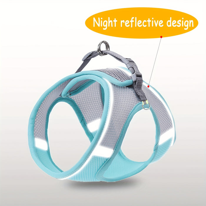 Soft Mesh Pet Harness for Small Dogs: Comfy & Safe Reflective Vest for Walking