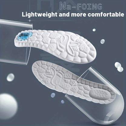 1 Pair TPU Sports Insoles with Explosive Rice Capsules - Shock Absorbing, Breathable, Lightweight Running Inserts for Enhanced Comfort and Support