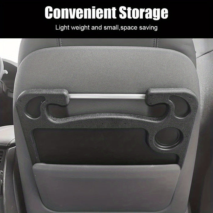 Multifunctional Car Steering Wheel Tray Table: Storage Rack for Phone, Snacks, and More