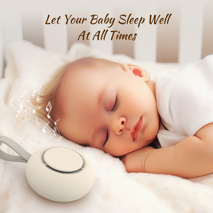 Portable Baby Sound Machine [White Noise For Babies Kids Adults][Baby Sleep Soother][12 Soothing Sounds] 15 Hours Battery Life, Registry Gift, Baby Shower, Clips On Baby Stroller